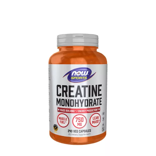Now Foods Creatine Monohydrate 750 mg - Kreatin-monohidrát 240 Veg Kapszula