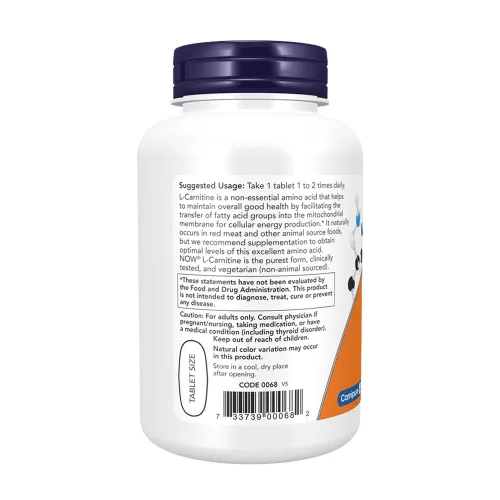 Now Foods L-carnitine 1000 mg 100 Tabletta