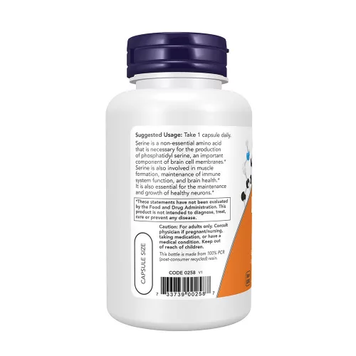 Now Foods L-Serine 500 mg 120 Kapszula
