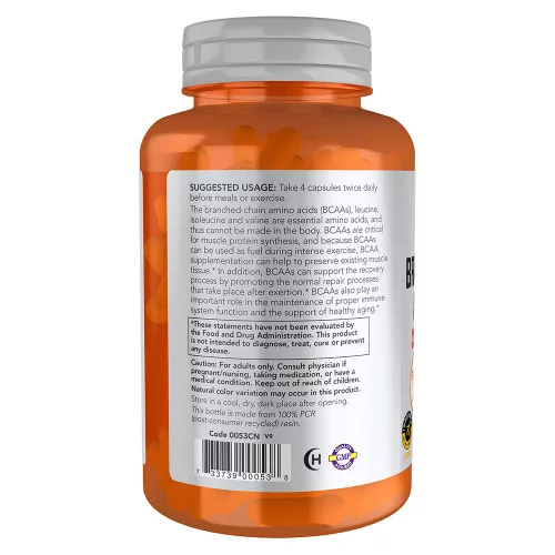 Now Foods Branched-Chain Amino Acids - BCAA 120 Veg Kapszula