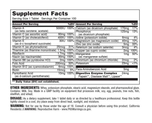 Universal Nutrition Daily Formula - Multivitamin 100 Tabletta