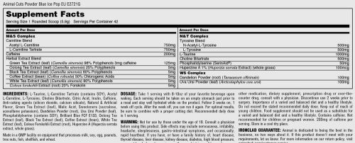 Universal Nutrition Animal Cuts Powder - Komplex Zsírégető Por 248 g