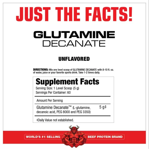 MuscleMeds Glutamine Decanate - Gyors Felszívódású Glutamin por 300 g