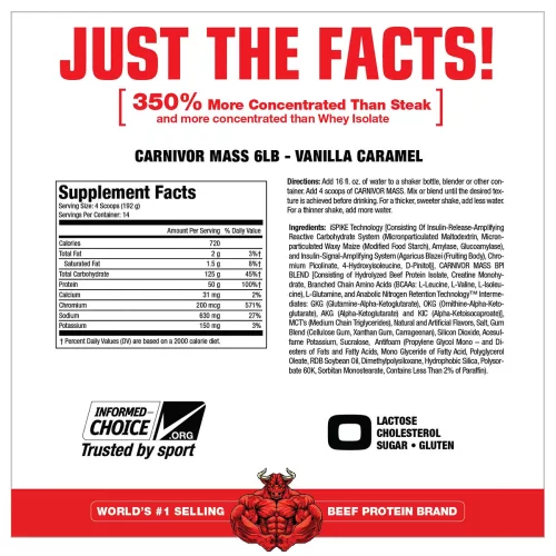 MuscleMeds Carnivor™ Mass - Marhafehérje Alapú Tömegnövelő 2674 g