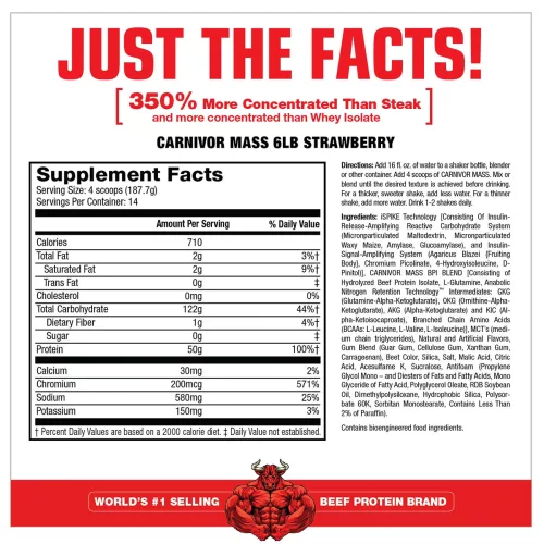 MuscleMeds Carnivor™ Mass - Marhafehérje Alapú Tömegnövelő 2674 g