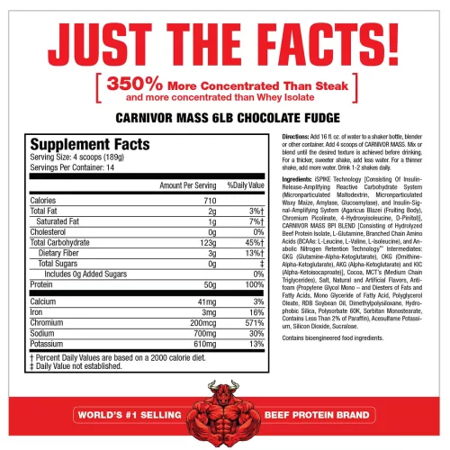 MuscleMeds Carnivor™ Mass - Marhafehérje Alapú Tömegnövelő 2674 g