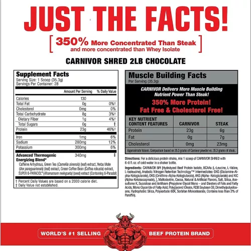 MuscleMeds Zsírégető és Izomépítő Marhafehérje Formula - Carnivor Shred 28 Adag 968 g