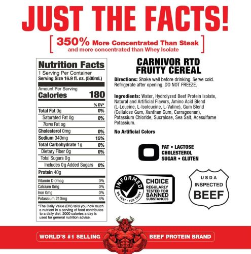 MuscleMeds Carnivor RTD - Marhafehérje Shake 12x500 ml