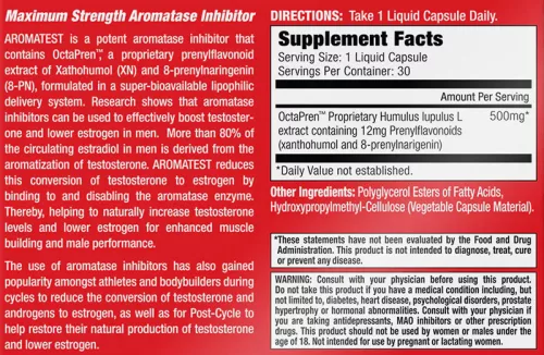 MuscleMeds Aromatest 30 Lágykapszula