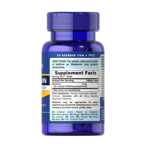 Puritan's Pride Melatonin 3 mg - Alvás Támogató Vitamin 120 Tabletta