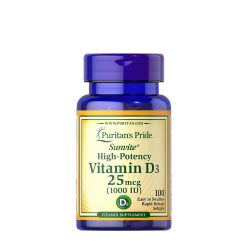   Puritan's Pride D3-vitamin 1000 NE (25 mcg) 100 Lágykapszula