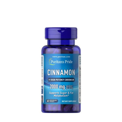 Puritan's Pride Fahéj Kivonat 200 mcg kapszula Króm-pikolináttal 60 Kapszula