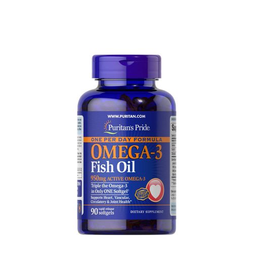Puritan's Pride Omega-3 Halolaj 1360 mg 90 Lágykapszula