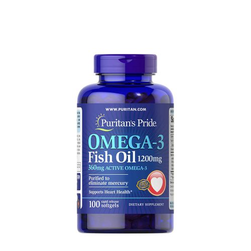 Puritan's Pride Omega-3 Halolaj 1200 mg 100 Lágykapszula