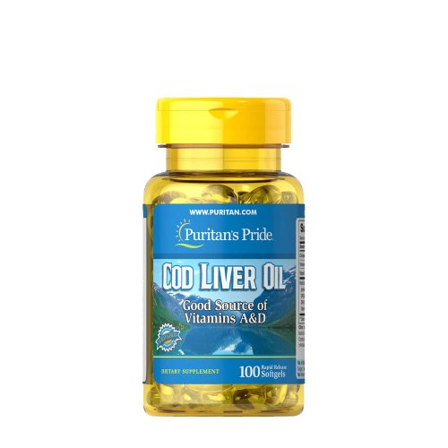 Puritan's Pride Tőkehalmáj Olaj 415 mg - Cod Liver Oil 415 mg 100 Lágykapszula