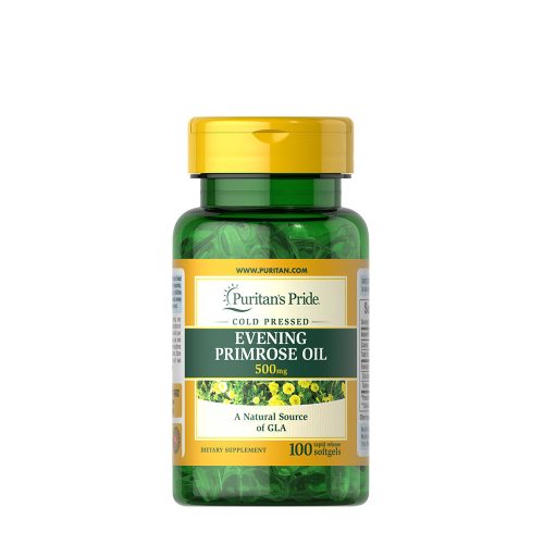 Puritan's Pride Ligetszépe Olaj 500 mg GLA-val - Evening Primrose Oil with GLA 100 Lágykapszula