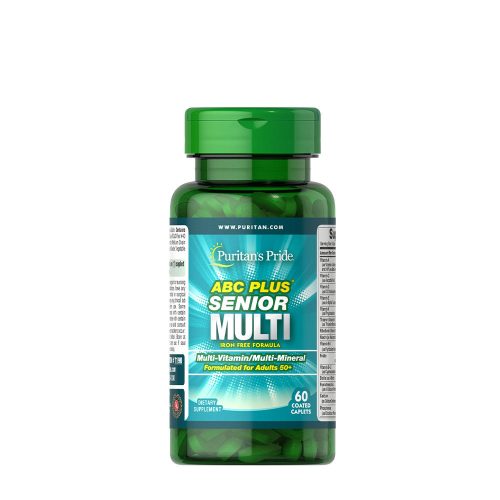 Puritan's Pride Multivitamin 50 Év Felett - ABC Plus Senior Multivitamin Multi-Mineral Formula with Zinc 60 Kapszula