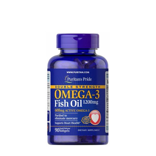 Puritan's Pride Double Strength Omega-3 Fish Oil - Extra Erős Omega-3 90 Lágykapszula