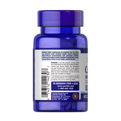 Puritan's Pride Kalcium 600+D3-vitamin 60 Kapszula