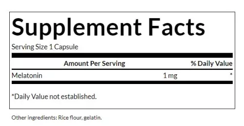 Swanson Melatonin 1 mg 120 Kapszula