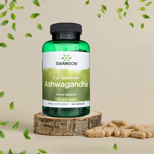 Swanson Ashwagandha - Indiai Ginzeng, Álombogyó 100 Kapszula