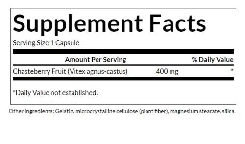 Swanson Full Spectrum Chasteberry Fruit - Barátcserje 400 mg 120 Kapszula