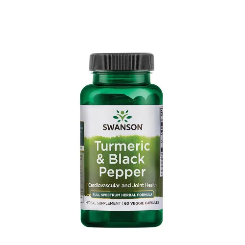 Swanson Turmeric & Black Pepper - Kurkuma & Fekete Bors 60 Kapszula