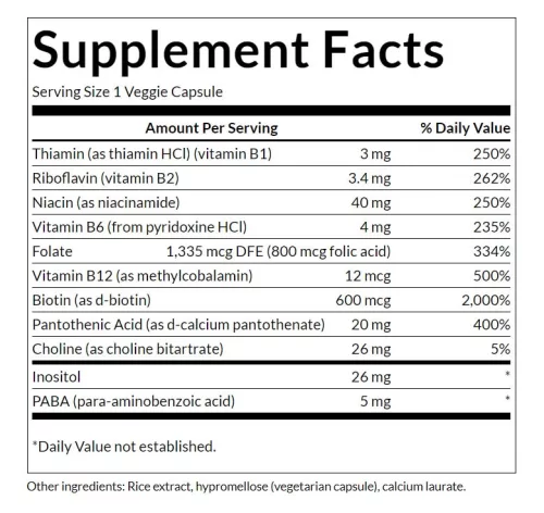Swanson Daily B-Complex - B-Komplex Vitamin 100 Kapszula