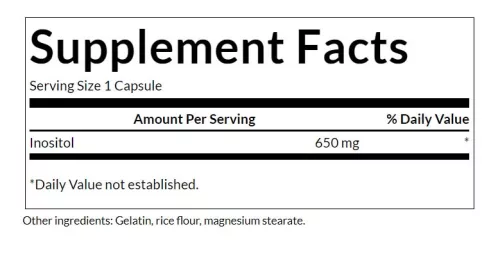 Swanson Inozitol 650 mg 100 Kapszula