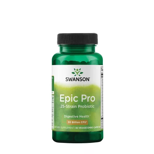 Swanson Epic Pro 25-Strain Probiotikum 30 BILLION CFU 30 Veg Kapszula