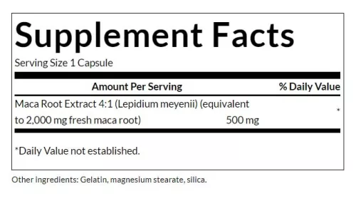 Swanson Maca 500 mg 60 Kapszula