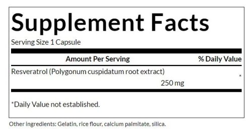 Swanson Resveratrol - Higher Potency 250 mg 30 Kapszula