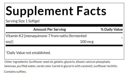 Swanson Vitamin K2 - Natural 30 Lágykapszula