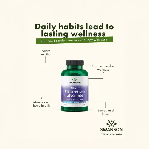 Swanson Albion Magnesium Glycinate 90 Kapszula