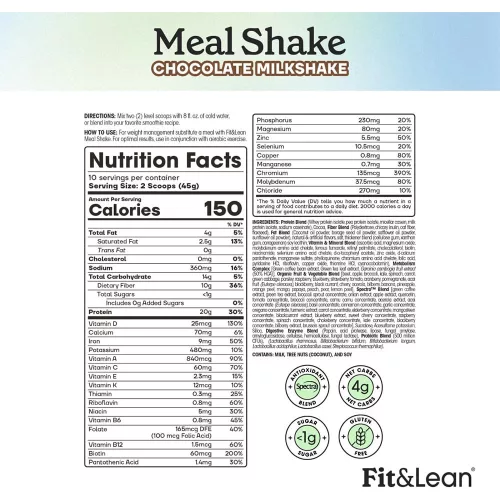 Fit & Lean Meal Replacement - Étkezéshelyettesítő és Zsírégető Formula 453 g