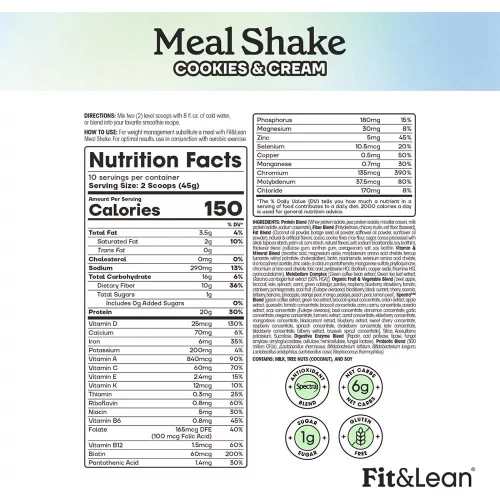 Fit & Lean Meal Replacement - Étkezéshelyettesítő és Zsírégető Formula 453 g