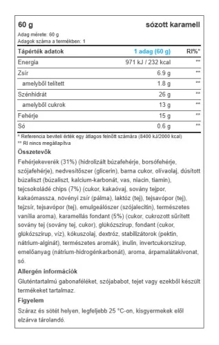 Snickers High Protein Cookie - Magas Fehérjetartalmú Sütemény - Sós Karamell 60 g