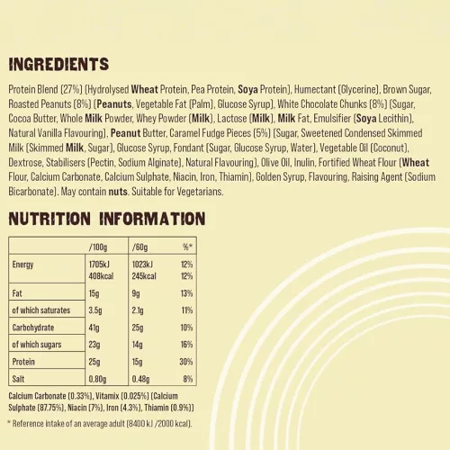 Snickers High Protein Cookie - Magas Fehérjetartalmú Sütemény - Fehércsokoládés Mogyoró 60 g