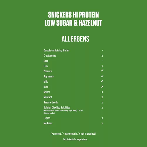 Mars High Protein Low Sugar Bar - Alacsony Cukortartalmú Fehérjeszelet - Mogyoró 57 g