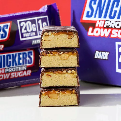 Snickers High Protein Low Sugar Bar - Alacsony Cukortartalmú Fehérjeszelet - Étcsokoládé 57 g