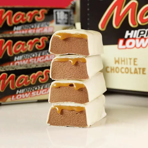 Mars High Protein Low Sugar Bar - Alacsony Cukortartalmú Fehérjeszelet - Fehércsokoládé 57 g