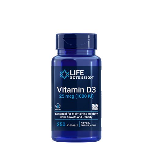 Life Extension D-vitamin 25 mcg (1000 NE) 250 Lágykapszula