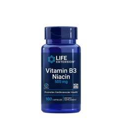 Life Extension B3-vitamin (Niacin) 500 mg 100 Veg Kapszula