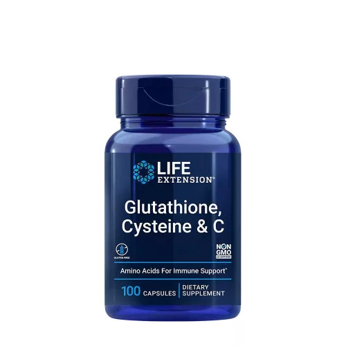 Life Extension Glutation, Cisztein & C-vitamin kapszula - Glutathione, Cysteine & C 100 Veg Kapszula