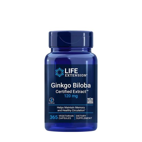 Life Extension Ginkgo Biloba 120 mg kivonat kapszula - Ginkgo Biloba Certified Extract 365 Kapszula