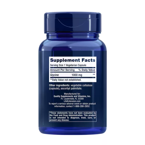 Life Extension Glicin 1000 mg kapszula - Glycine 100 Veg Kapszula
