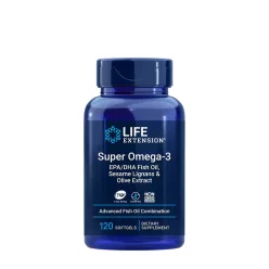   Life Extension Omega-3 EPA/DHA Fish Oil with Sesame & Olive 120 Lágykapszula