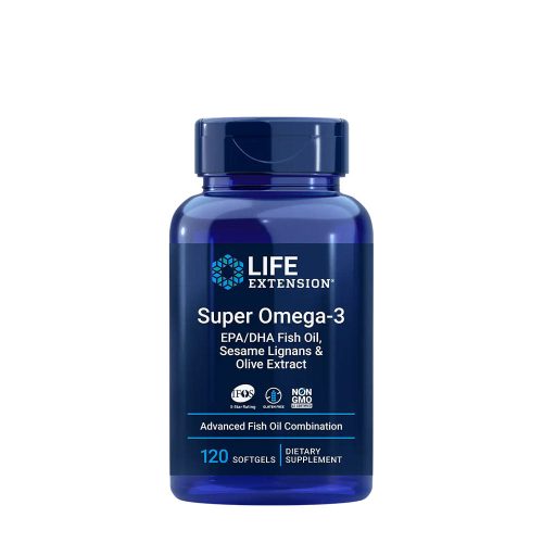 Life Extension Omega-3 EPA/DHA Fish Oil with Sesame & Olive 120 Lágykapszula