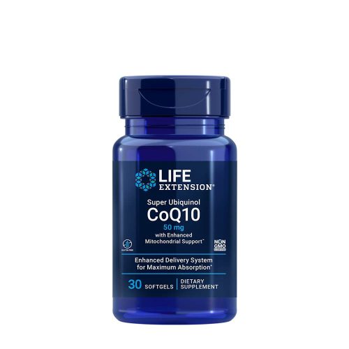 Life Extension Super Ubiquinol CoQ10 50 mg kapszula (Fokozott Mitokondriális Támogatás) 30 Lágykapszula