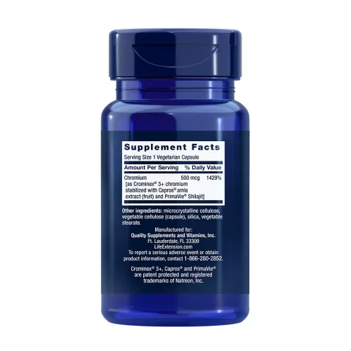 Life Extension Optimalizált Króm kapszula - Optimized Chromium with Crominex 3+ 60 Veg Kapszula
